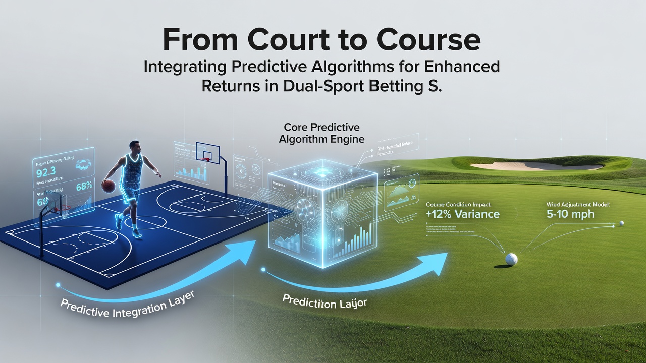 Data scientists reviewing dual-sport betting algorithm dashboards with tennis and racing statistics