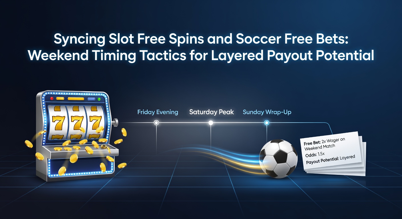 Vibrant casino slot machine displaying free spins alongside a soccer stadium packed with fans under floodlights, symbolizing synced betting opportunities