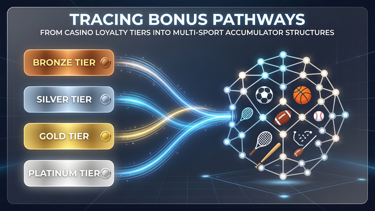 Casino loyalty tier interface displaying points conversion options alongside accumulator bet selections
