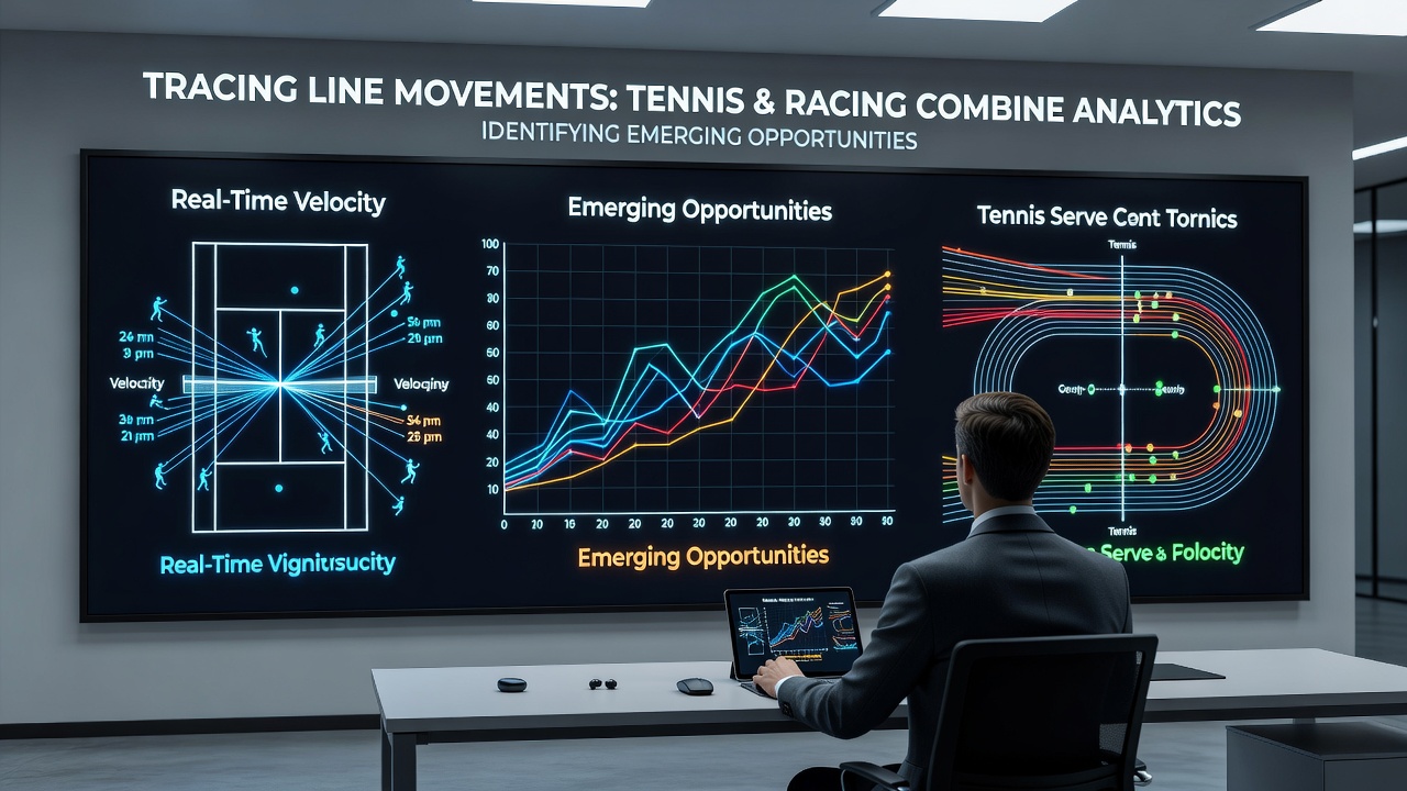 Digital interface displaying live odds movements for tennis and horse racing events