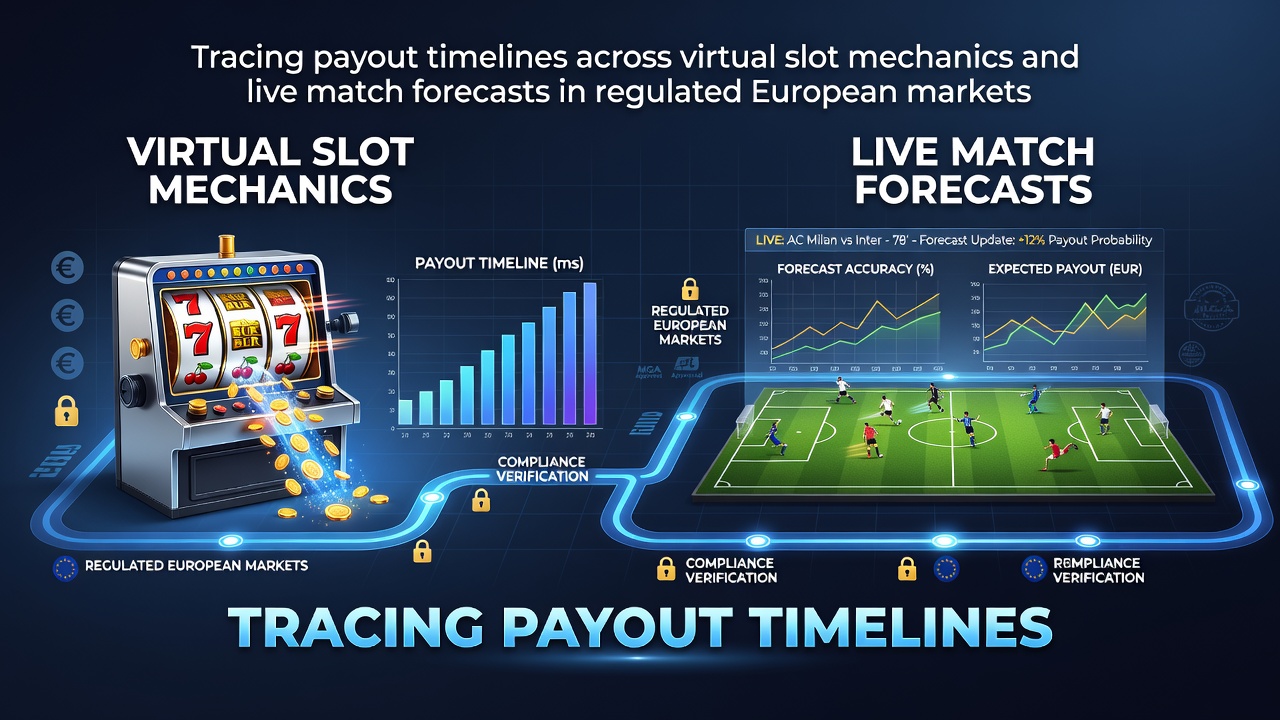 Overview of virtual slot interfaces and live sports forecasting dashboards used in European regulated markets