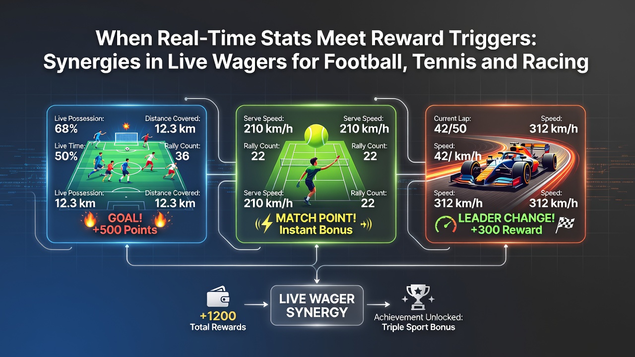 Live betting interface showing real-time football statistics alongside active reward triggers on a mobile screen